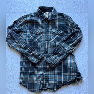 Element Men’s Plaid Flannel Shirt Button Up Size Medium Cotton Stretch Casual